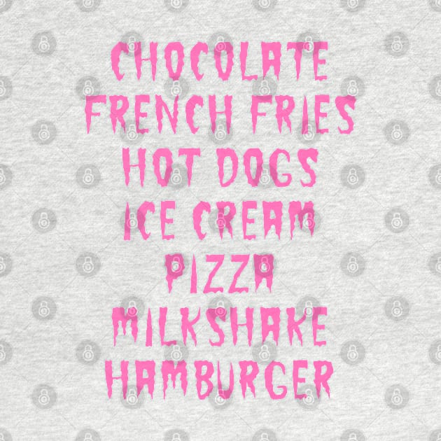 Chocolate French Fries Hot Dogs Ice Cream Piffa Milkshake Hamburger by hothippo